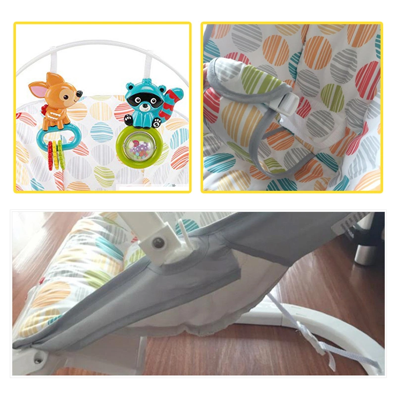 Portable Baby Electric Soothing Rocking Chair Hanging Toys Vibration Bounce Chair Folding Safety Soft Baby Nest Lounger Bed Baby Swing Chair