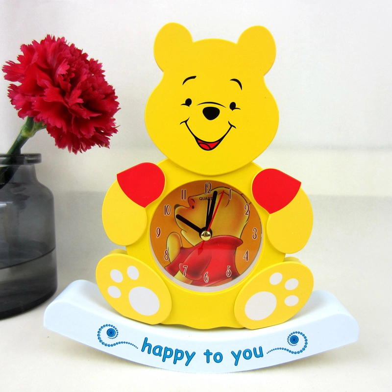 Factory Direct Sales Creative Cartoon Image Doraemon Hello Kitty Seesaw Shape Simple Cute Kids Alarm Clock Children Cartoon Clock