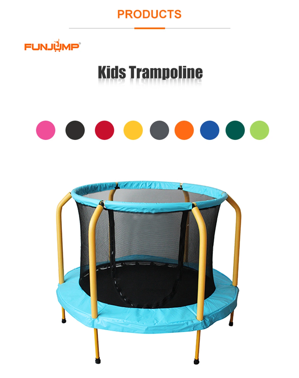 Funjump 5FT New Style Mini Portable Bungee Exercises Trampoline for Kids