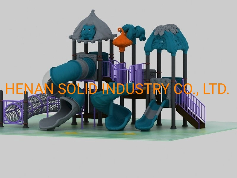 China Top High Quality Outdoor Playground Plastic Slide and Swing Kids Kindergarten Play Outdoor Equipment