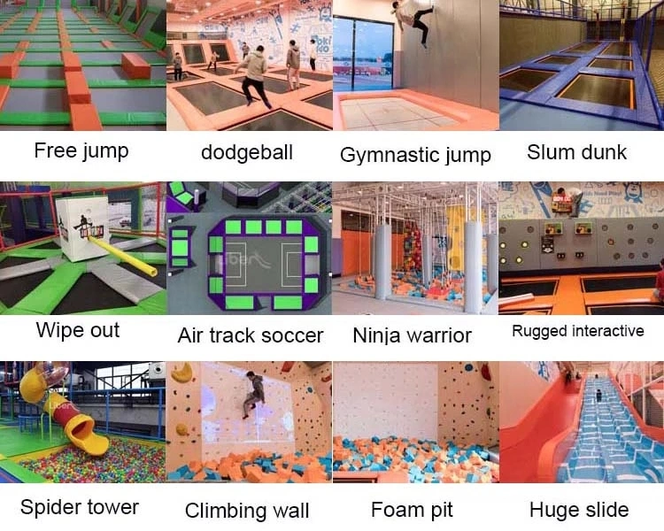 Large Commercial Indoor Trampoline Park with Basketball