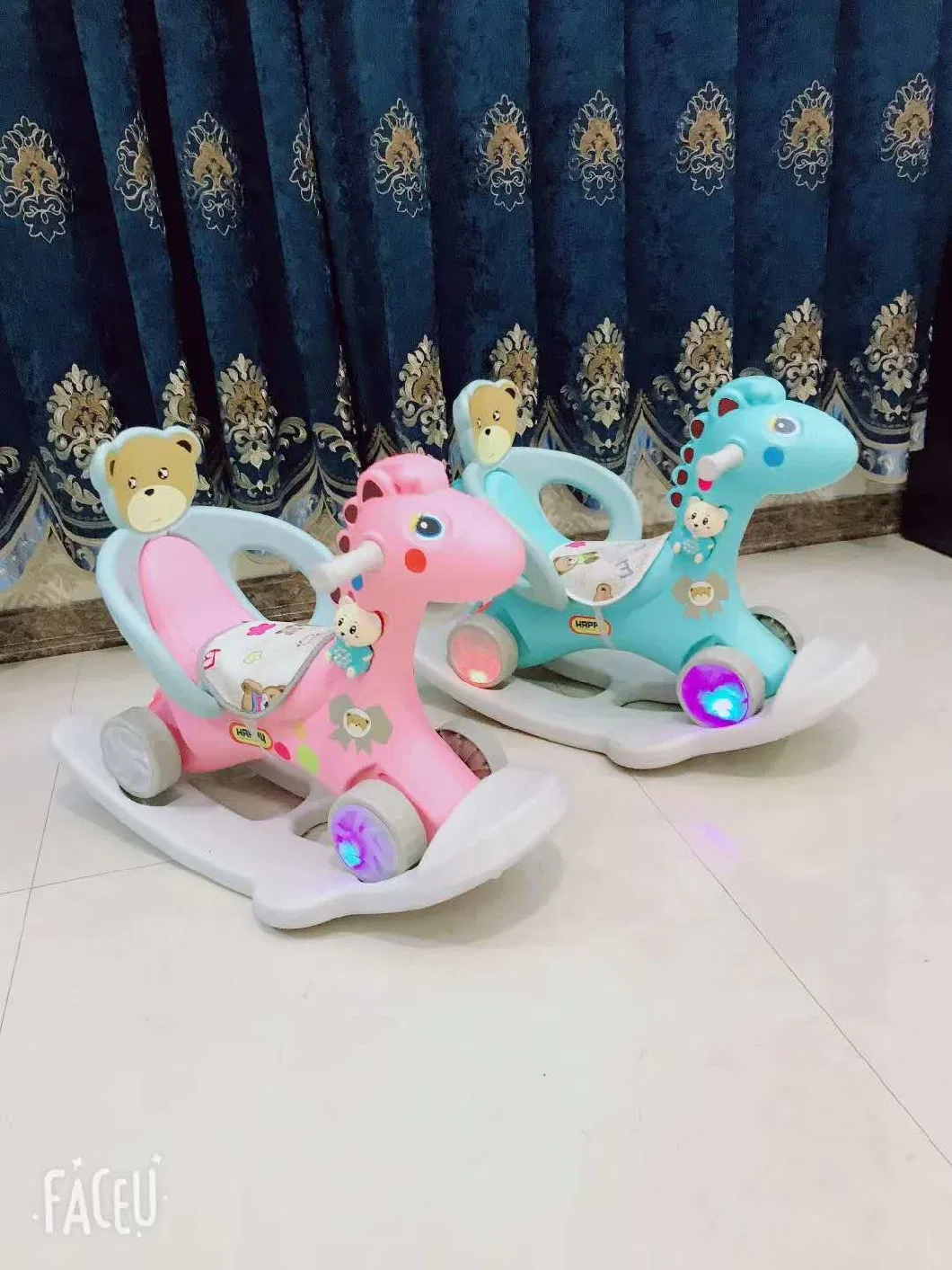 2022 New Plastic Baby Riding Rocking Horse Rider Toys for Kids