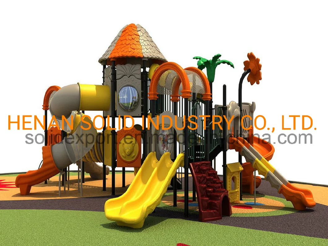 China Top High Quality Outdoor Playground Plastic Slide and Swing Kids Kindergarten Play Outdoor Equipment