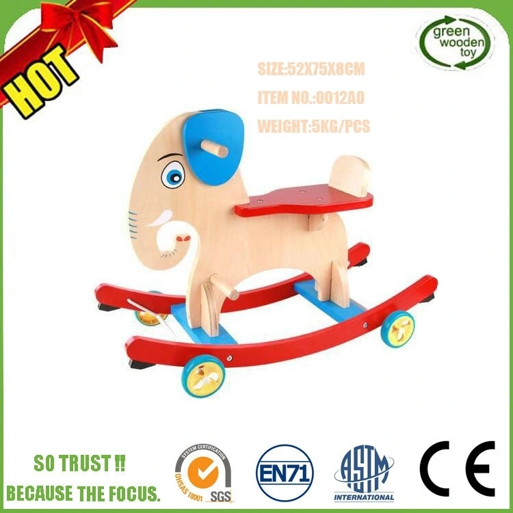 China Wholesale Custom Intellectual Educational Popular DIY Girl Kid Children Baby Wooden Pull Along Unicorn Rocking Horse Plush Doll Magical Learning Toy