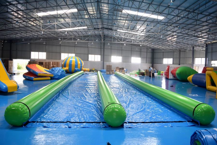 328FT Customized Adult Giant Inflatable Slip N Slide Water Slide with Pool Downhill Dragster