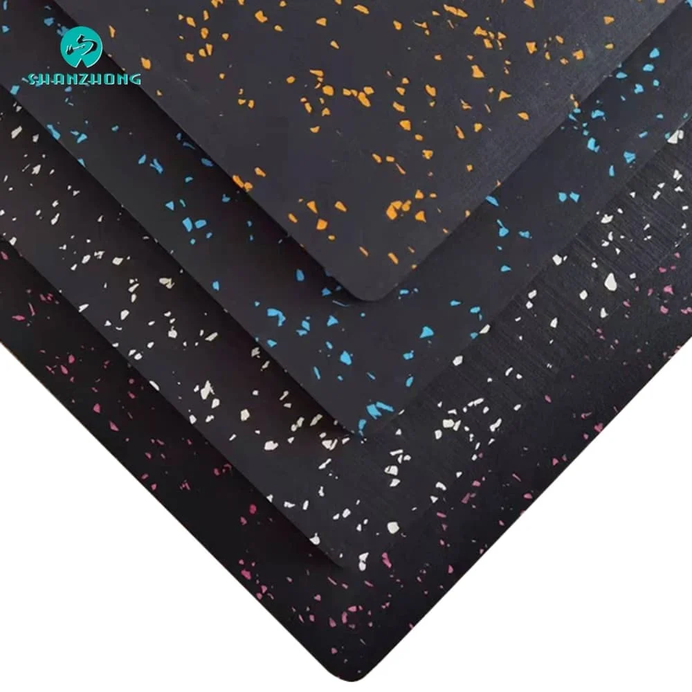 Multiple Color Options Non-Toxic Gym Sports Rubber Tiles Rubber Flooring Mats