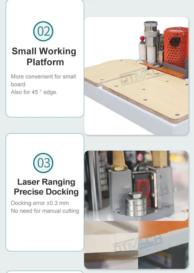 Dtmach Cabinet Industrial Wood Single Sided Curve Edge Banding Machine for Sale
