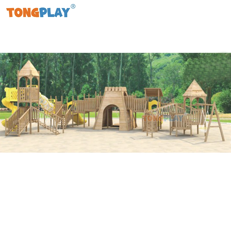 Outdoor Play Structure Recreational Wooden Playground Equipment