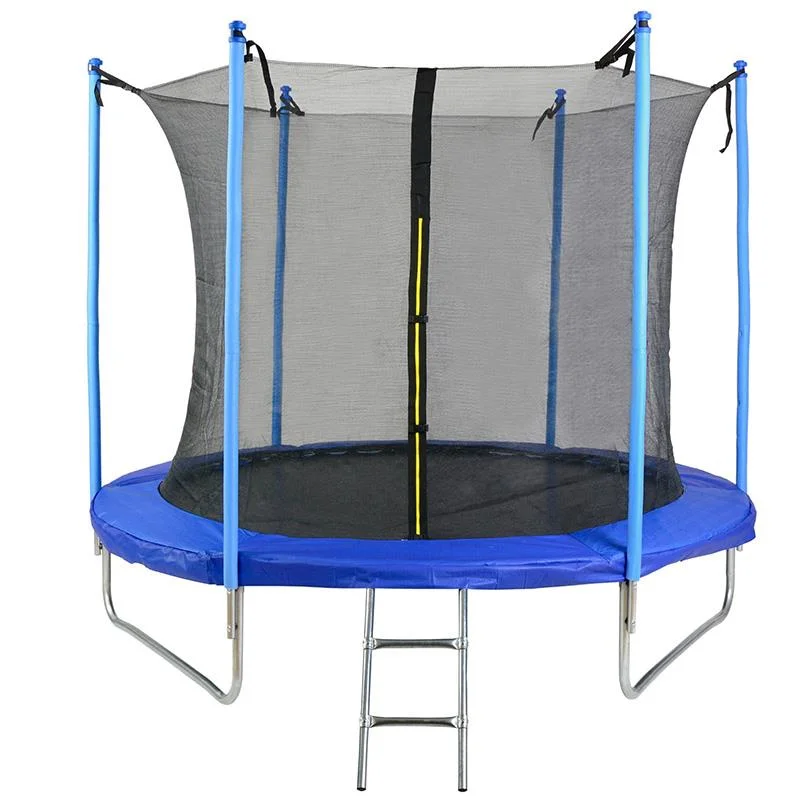 12-Foot Modern Ladder Trampoline with Safety Net Bounce