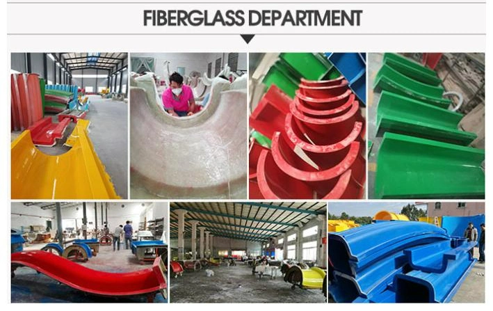 Outdoor Amusement Park Amusement Facilities Amusement Park Glass Fiber Rainbow Spiral Water Slide