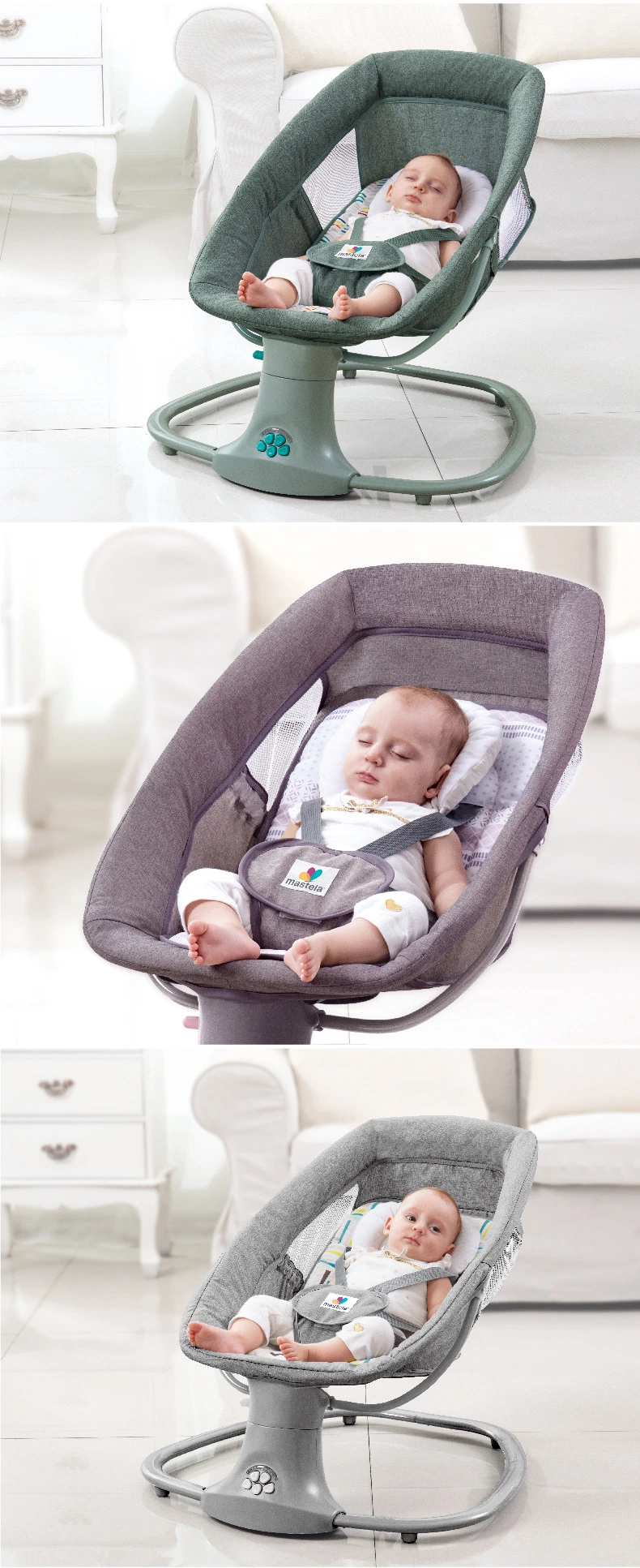 3 in 1 Electric Baby Swing Bouncer Electric Rocker 0-36 Months