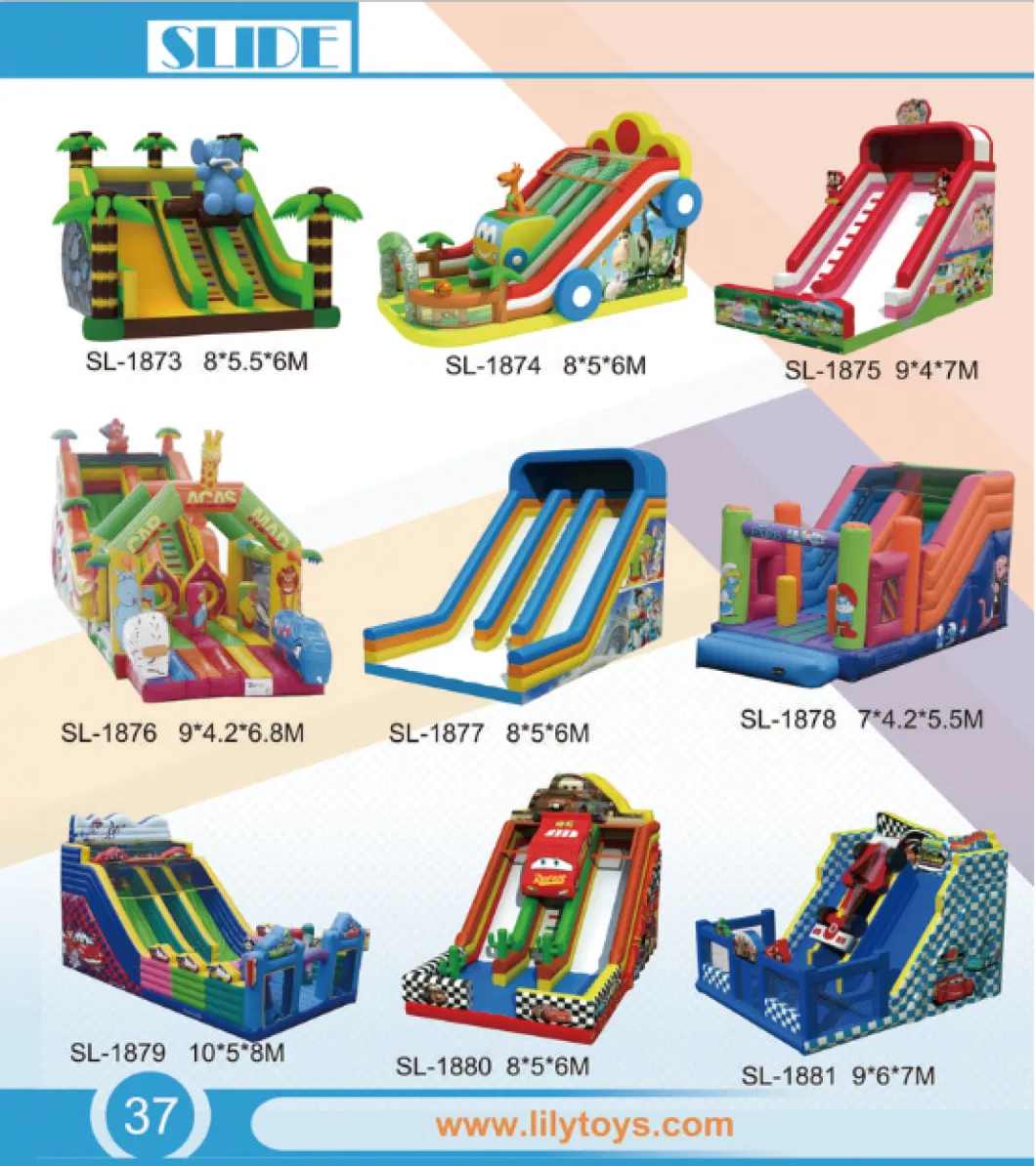 Playground Equiement Inflatable Bounce Trampoline Slide with Air Blower