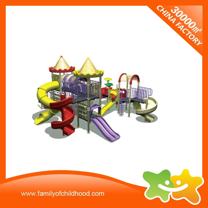 Amusement Park Equipment Plastic Outdoor Playground Spiral Slide