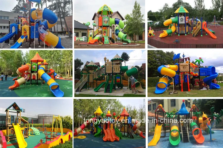 Commercial Plastic Toy Amusement Park Rainbow Slide Swing Outdoor Playground