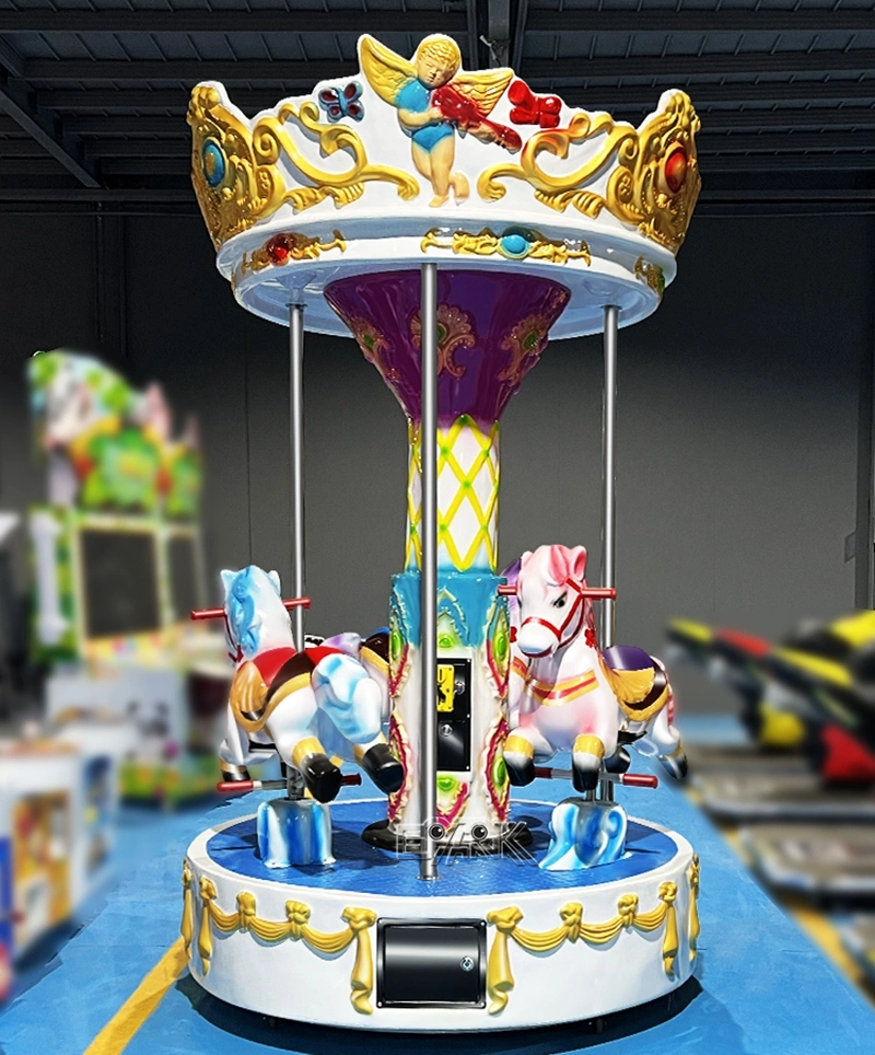 Hot Sale 3 Players Mini Amusement Carousel Horses Rides Carousel Marry Go Round Kiddie Ride