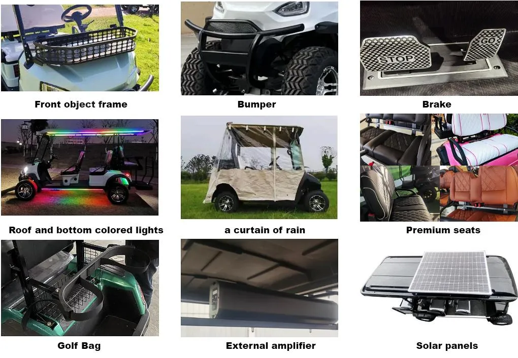 Chinese Factory Price 4+2 Seater Zone Electric Golf Carts Club Car