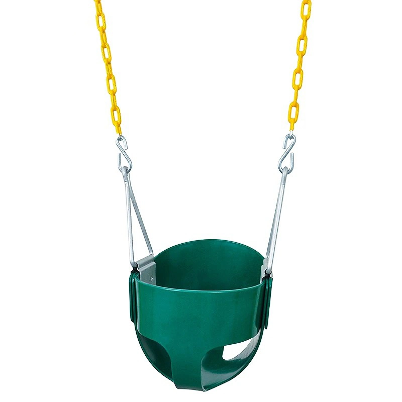 Heavy-Duty Fully Assembled High Back Full Bucket Toddler Swing with Coated Swing Chains