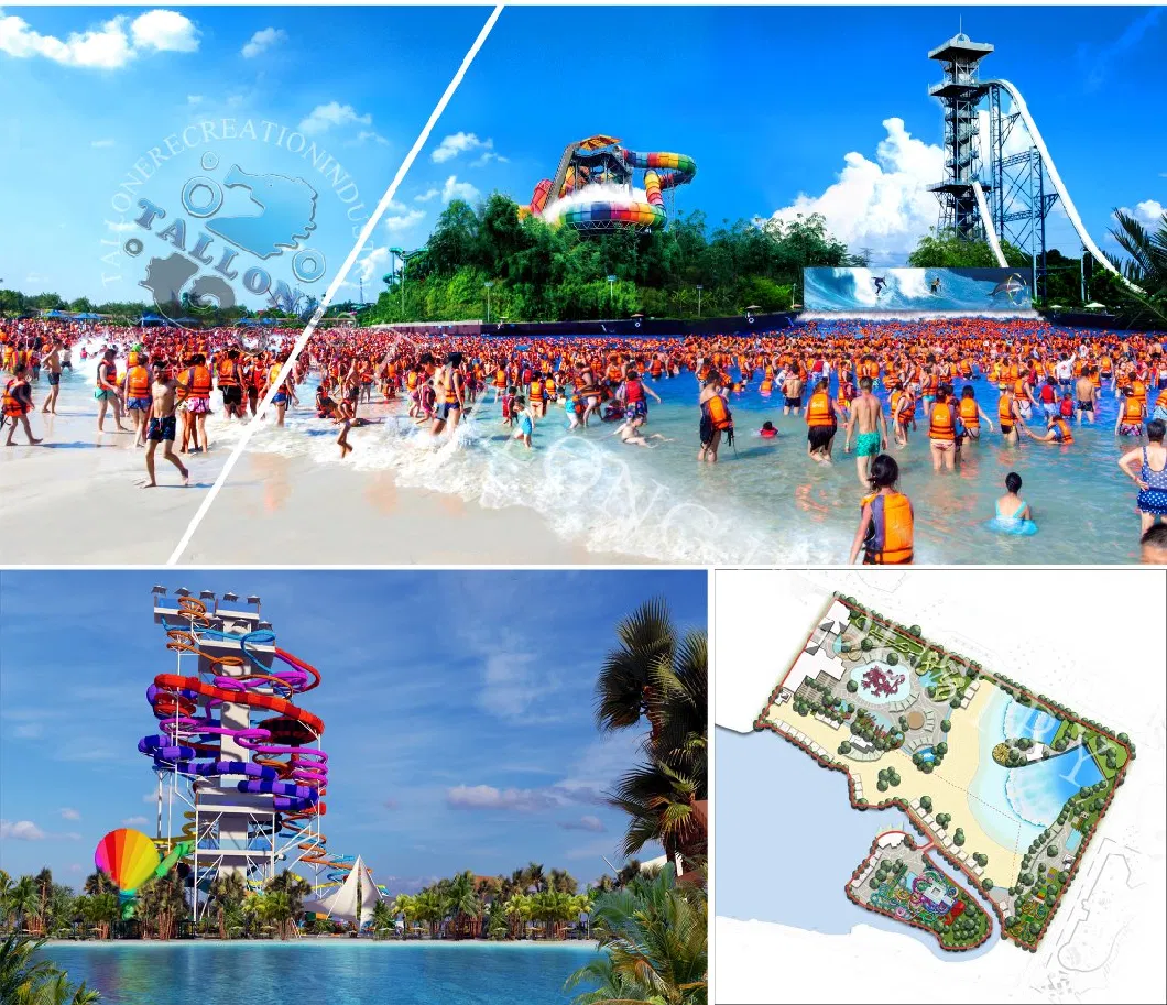 Spuer Bowl Water Park Commercial Customized FRP Slide of Amusemnt Park Water Play Equipment