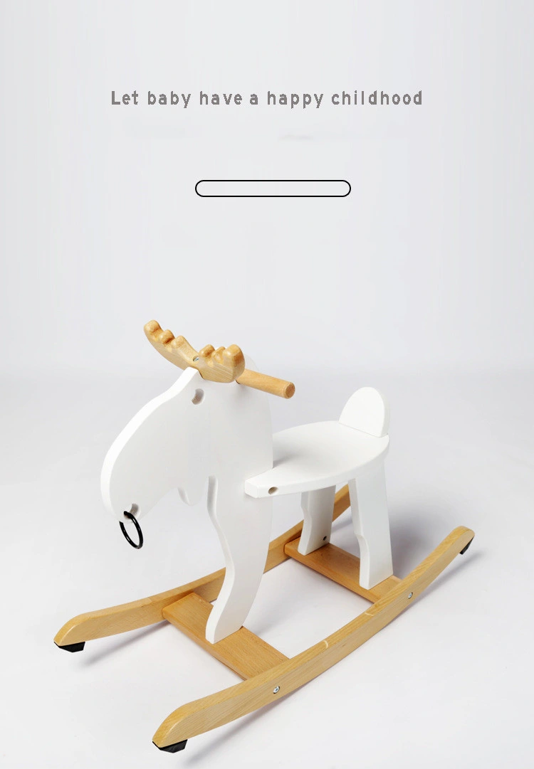 Wood Kids Rocking Horse Customized Logo Style OEM Service