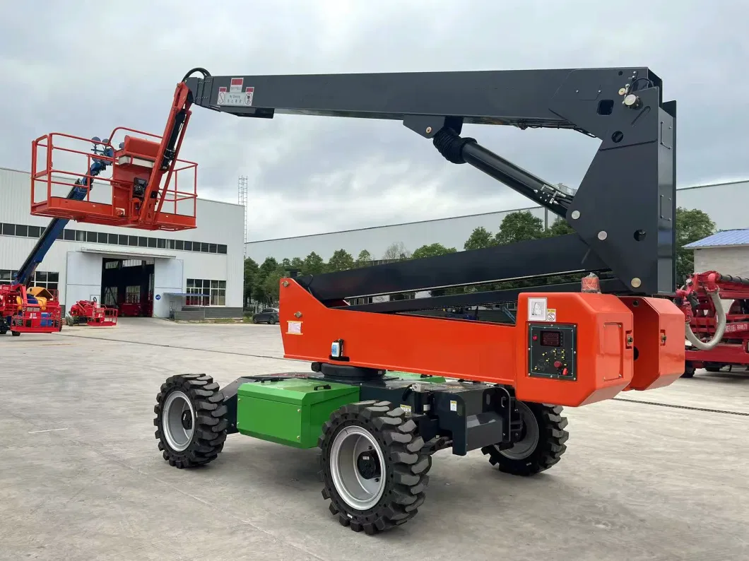 New Design 22m 24m 29m Telescopic Arm Cherry Picker 360 Turntable 270 Hanging Basket Rotation Self-Propelled Diesel/Lithium Hydraulic Boom Lift Manlift