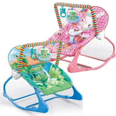 Portable Baby Electric Soothing Rocking Chair Hanging Toys Vibration Bounce Chair Folding Safety Soft Baby Nest Lounger Bed Baby Swing Chair