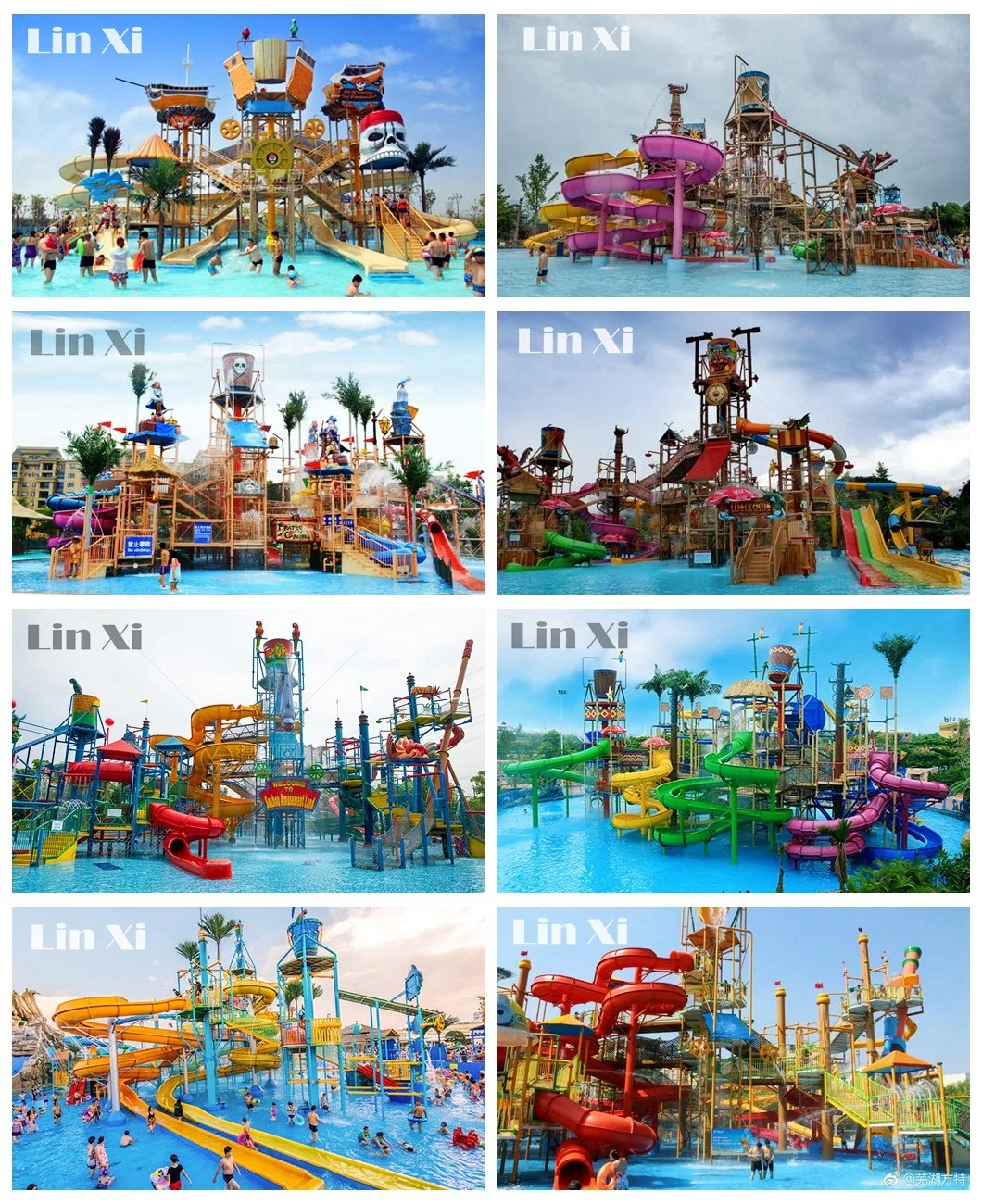 Customized Adult Water Park Equipment, Children&prime;s High-Altitude Fiberglass Curved Slide