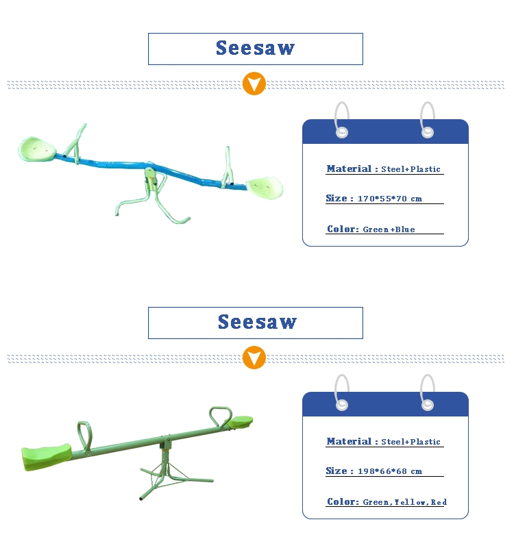 Steel and Plastic Dual Rocker Seesaw for Children