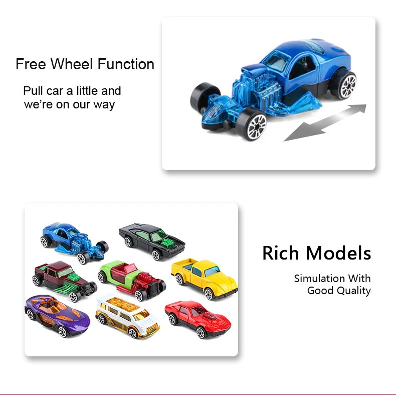 QS Amazon Hot Sale Toy Speed Racing Car Free Wheel 24PCS Metal Car Slide Alloy Toy Model 172 Scale Kids Diecast Car Toy