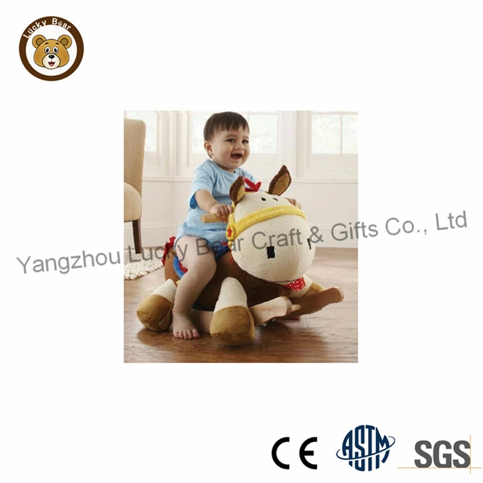 Hot Selling Animal Designs Small Soft Plush Baby Toy Rocking Horse Pony Rocker