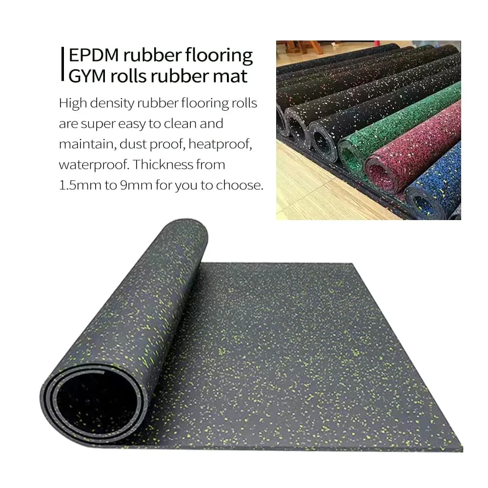 Anti-Slip EPDM Gym Rubber Flooring Rolls Tiles Sports Equipments Rubber Mat