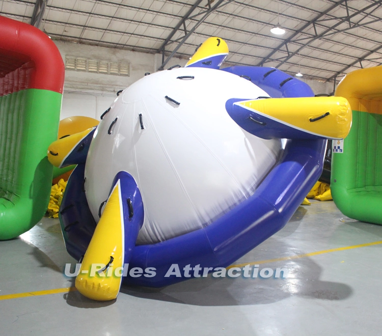 UFO Inflatable Saturn Rocker Inflatable Floating Spinner For Water Park Games