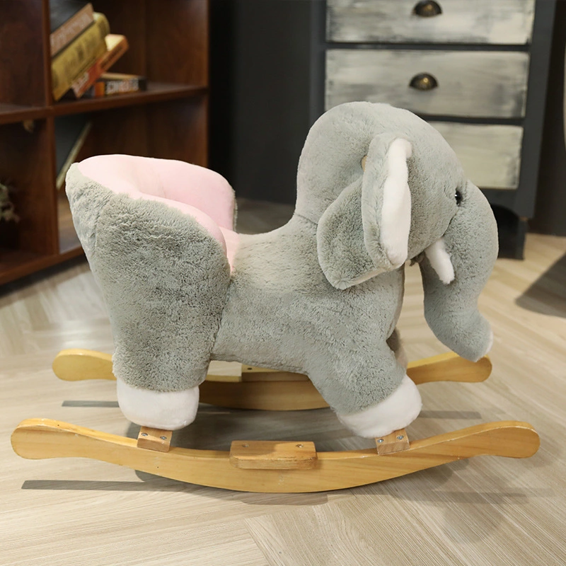 Wooden Elephant Rocking Chair Kids Education Toy