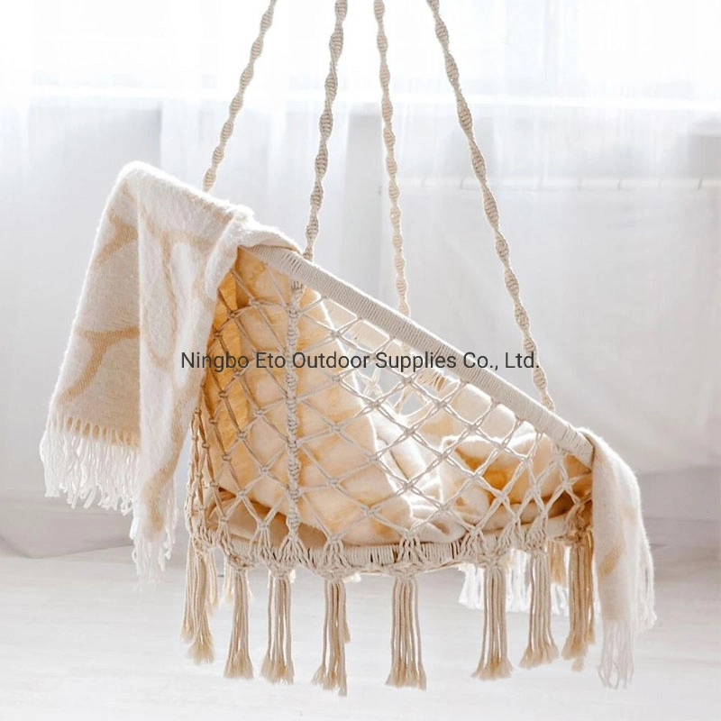 Cotton Rope Nest Swing Chair Hammock Hanging Swing with Tassel