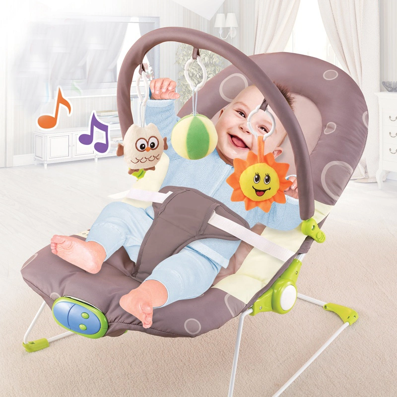 Baby Music Electric Rocking Chair Safety Vibration Bounce Soft Chair Hanging Toys Child Comfort Folding Recliner Rocking Chair Baby