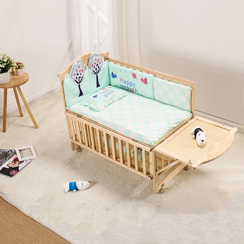 Baby Rocking Mobile Crib Wooden Electric Cradle Bed for Babies Sleeping