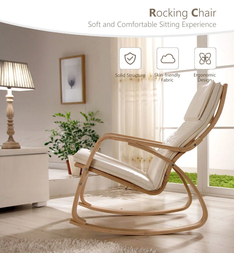 Factory Wholesale Solid Wood Bent Rockers Indoor and Outdoor