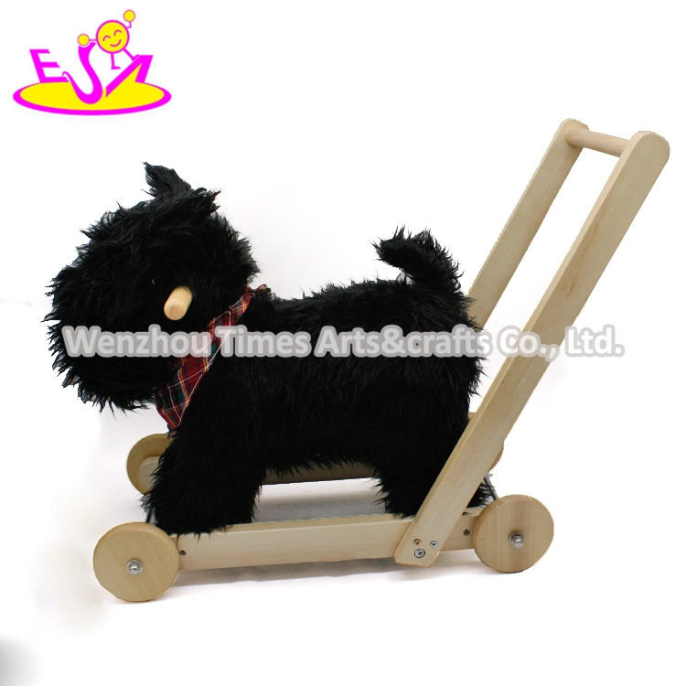 New Arrival Mini Size Plush Black Rocking Horse for Kids W16D114