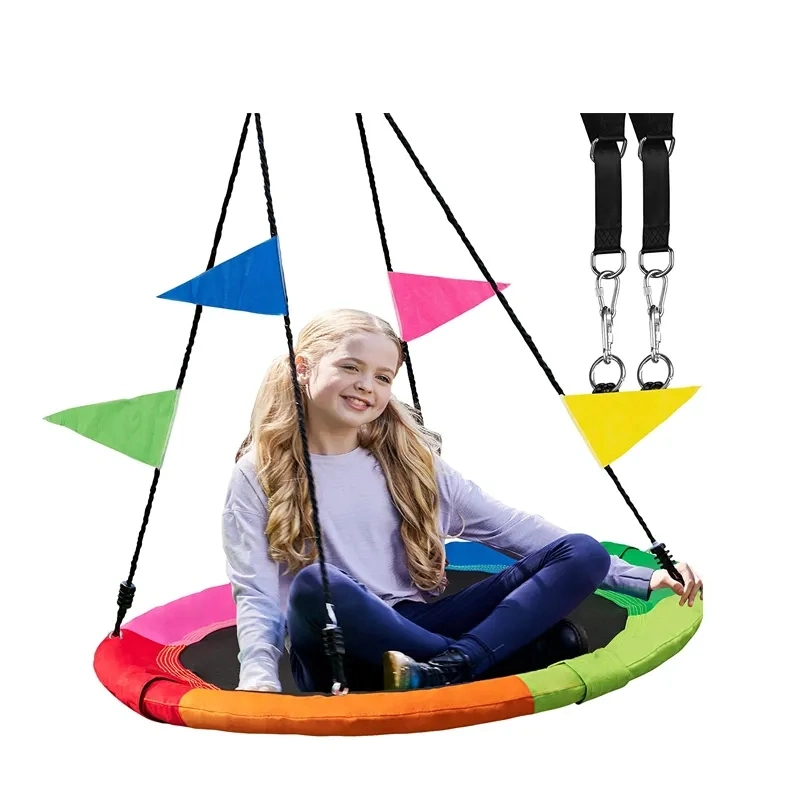 Hot Sale Round Outdoor Kids Garden Flying Saucer Tree Swing