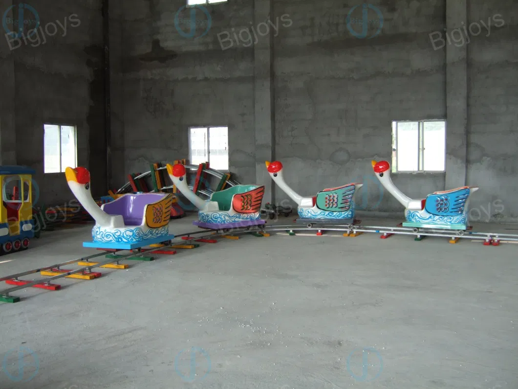 Children Amusement Park Mini Duck Animal Electric Train B Shape Track