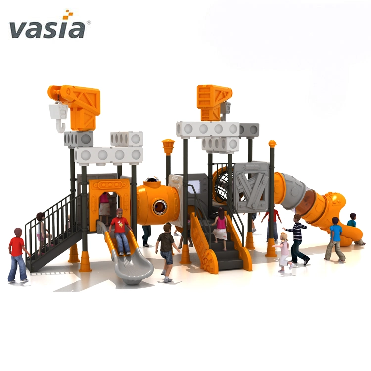 New Design Luxury Kids Plastic Theme Park Outdoor Playground Climbing Plastic Slide