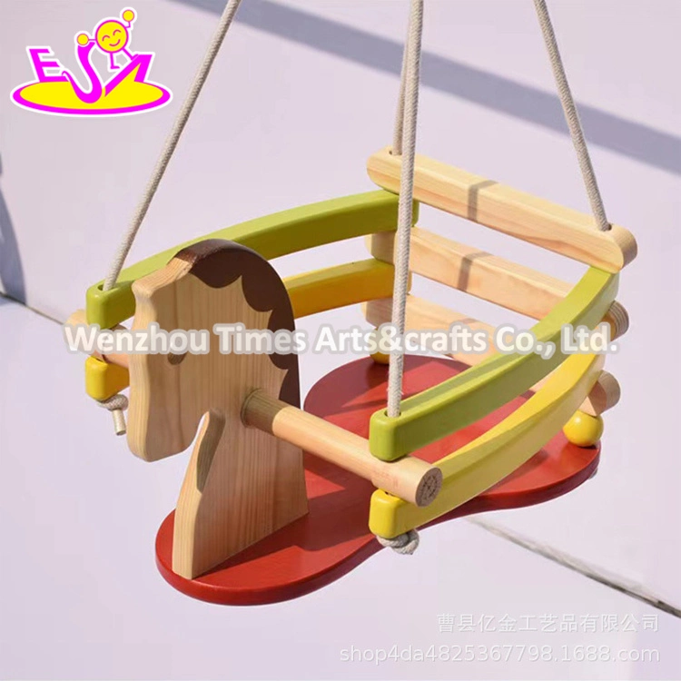 Safety Hanging Baby Wooden Horse Swing Set for Indoor Outdoor W01d199