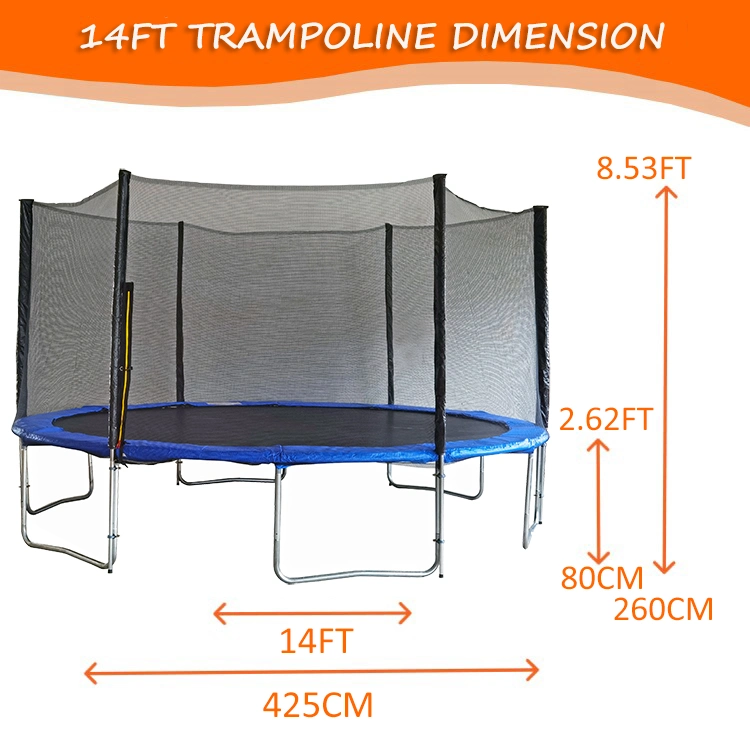 Funjump 14FT Wholesale Bounce Beds Trampoline Park Indoor Bungie Jumping Kids Trampoline