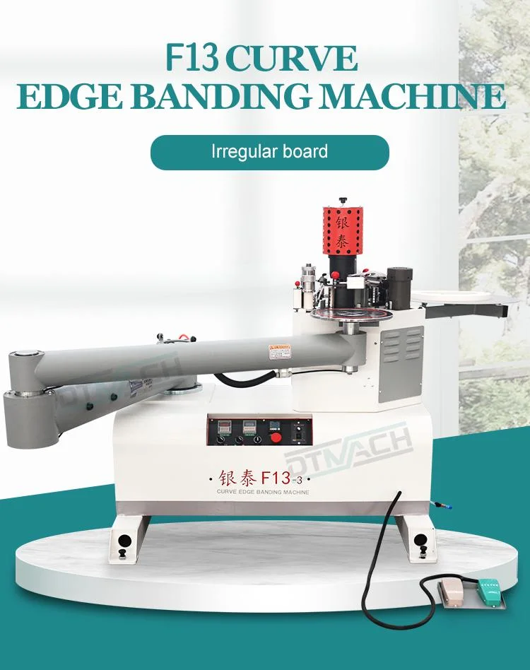 Multifunctional Rocker Arm Single Sided Curved Straight Manual PVC Edge Banding Machine