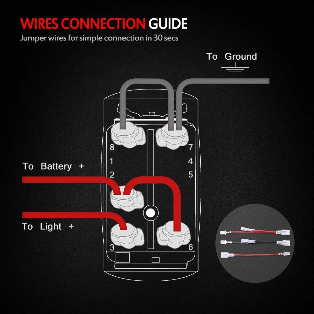 Laser Roof LED Light Bar on-off Rocker Switch