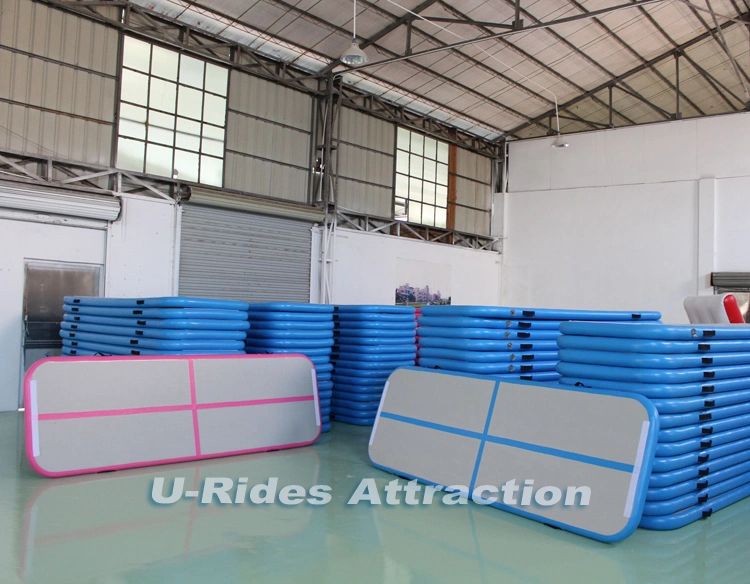 U-Rides Inflatable Air Track Tumbling Gymnastic/Yoga/Taekwondo/Water Floating/Camping Foldable Training Anti-slip Mat with 680W Electrical Pump