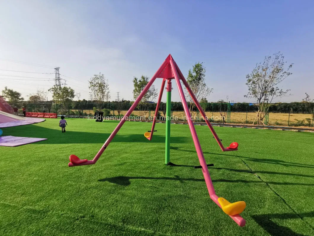 Factory Price Unpowered Amusement Park 4 Seats Rotating Seesaw for Outdoor Playground