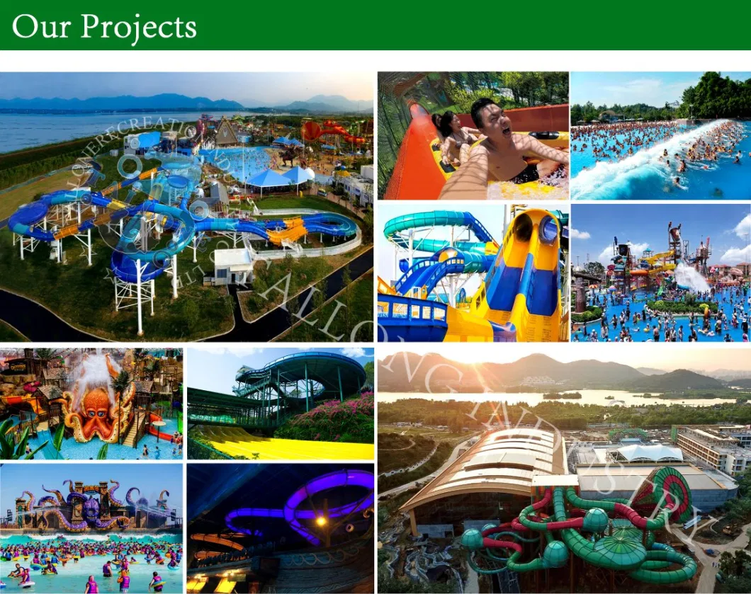 Family Wave Pool Water Slide for Amusement Water Park Water Play Equipment