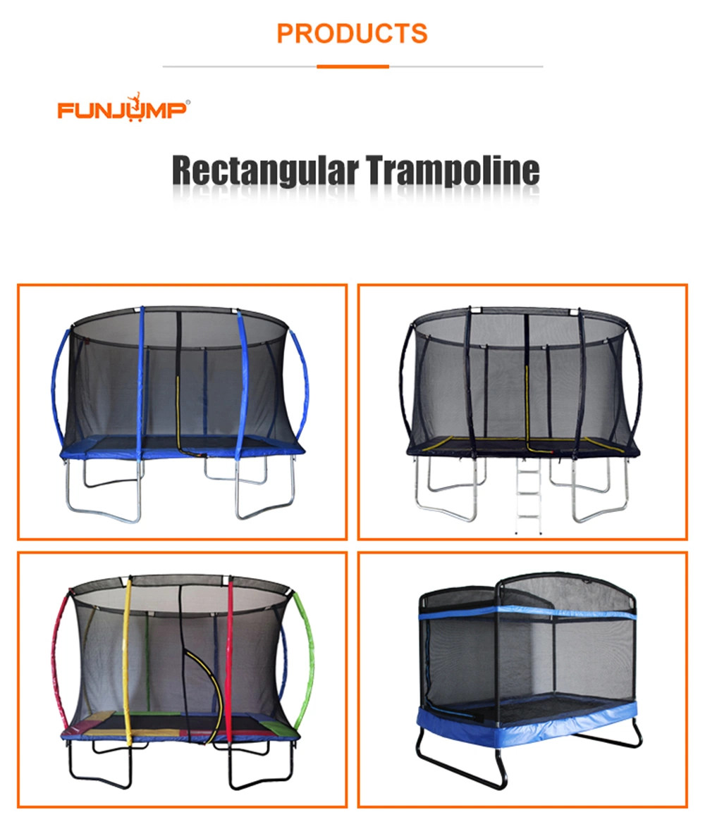 Funjump Commercial Trampoline Park Kids Jumping Big Cheap Oval Outdoor Trampoline