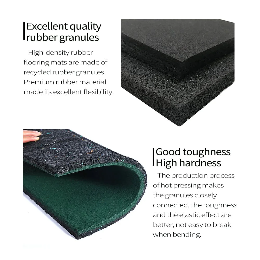 Impact-Resistant Safe Shock Absorption and Sound Insulation Rubber Flooring Mat