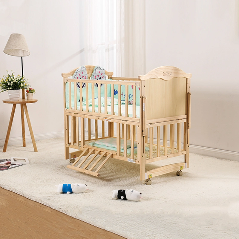 Baby Rocking Mobile Crib Wooden Electric Cradle Bed for Babies Sleeping